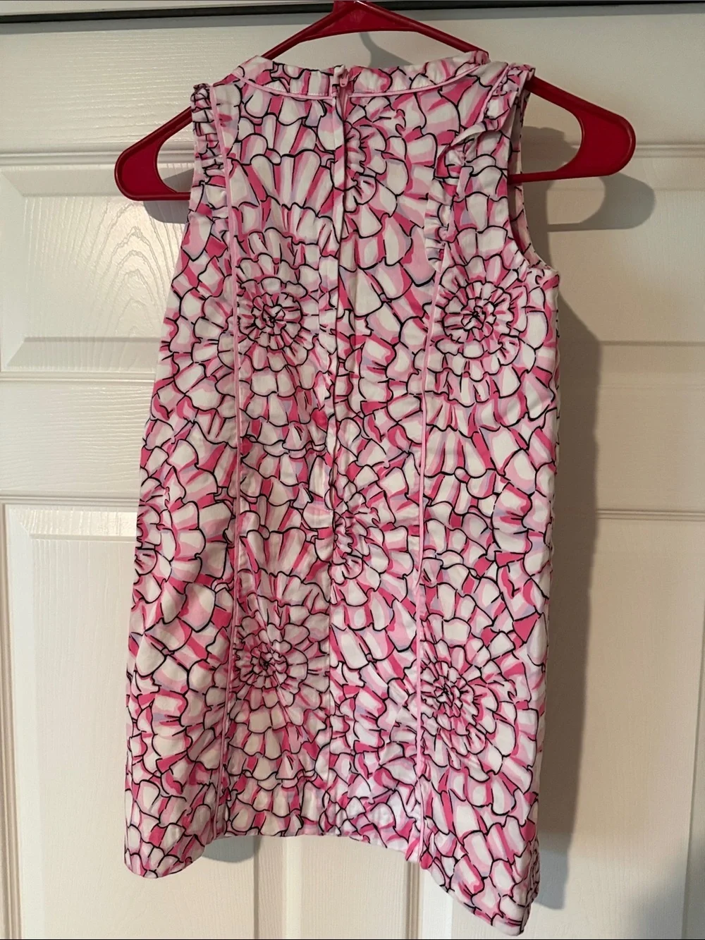 Lilly Pulitzer Girls Pink Floral Ruffle Shift Dress